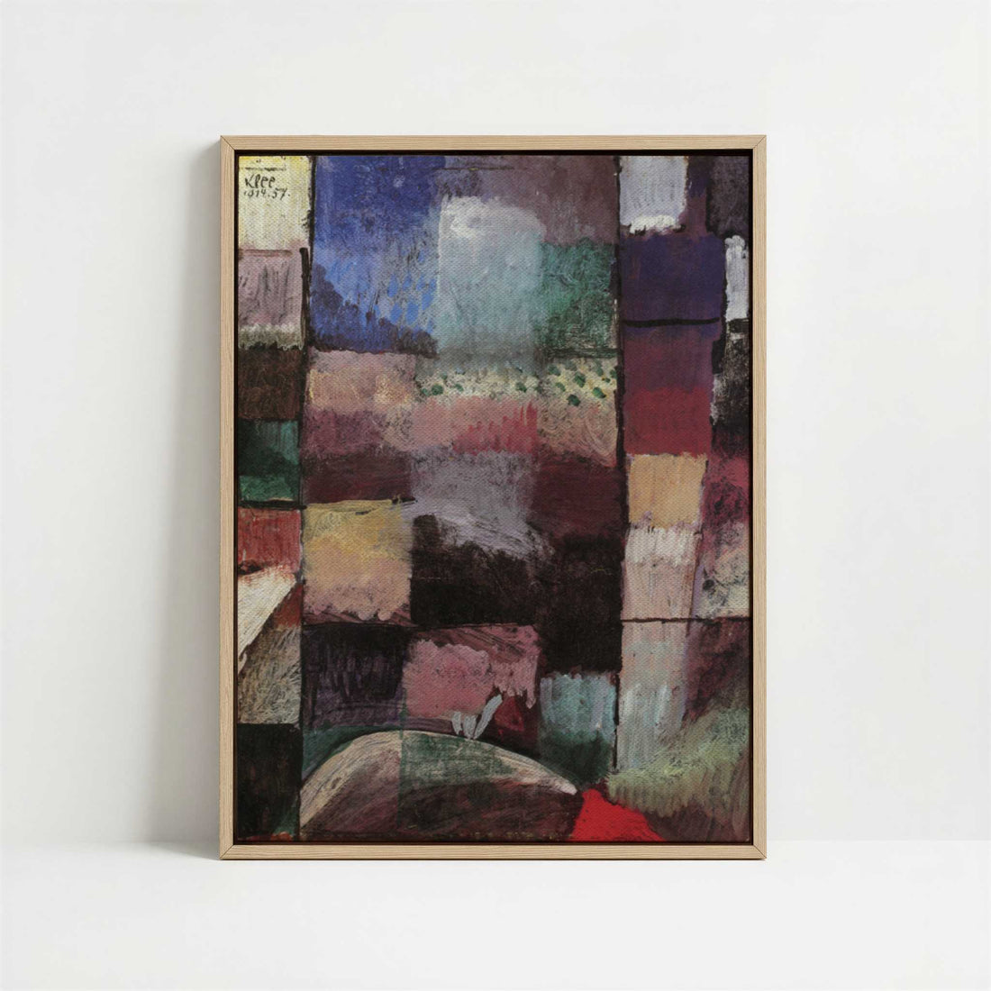 Framed Canvas - Framed canvas in oak color frame