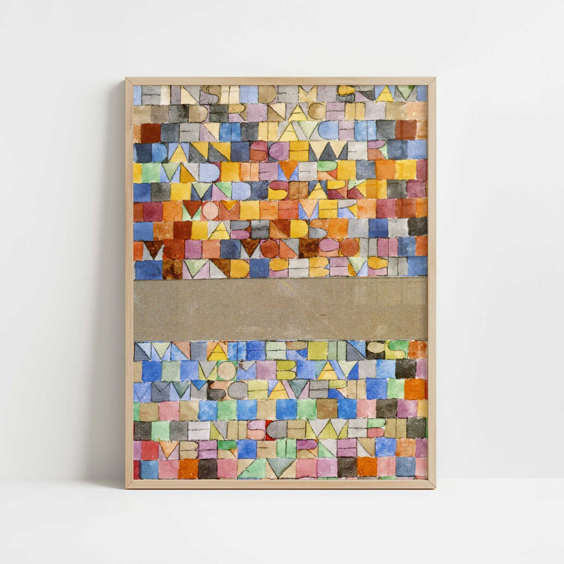 Once Emerged from the Grey of Night (1918) by Paul Klee – Art Print - Art print in oak frame