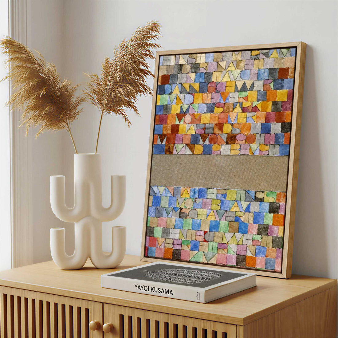 Framed Canvas - Framed canvas in a stylish interior setting