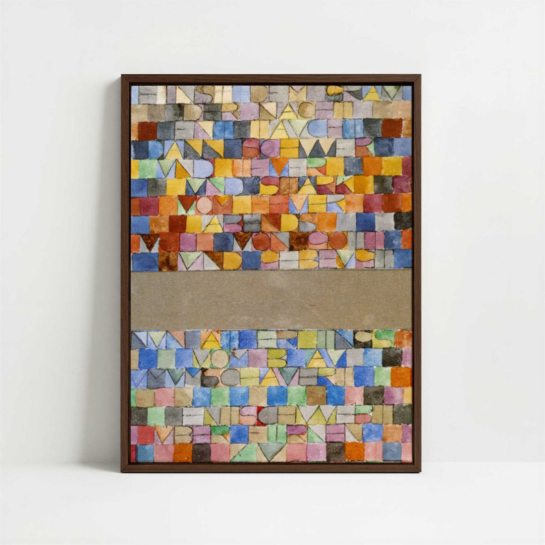 Framed Canvas - Framed canvas in dark wood color frame