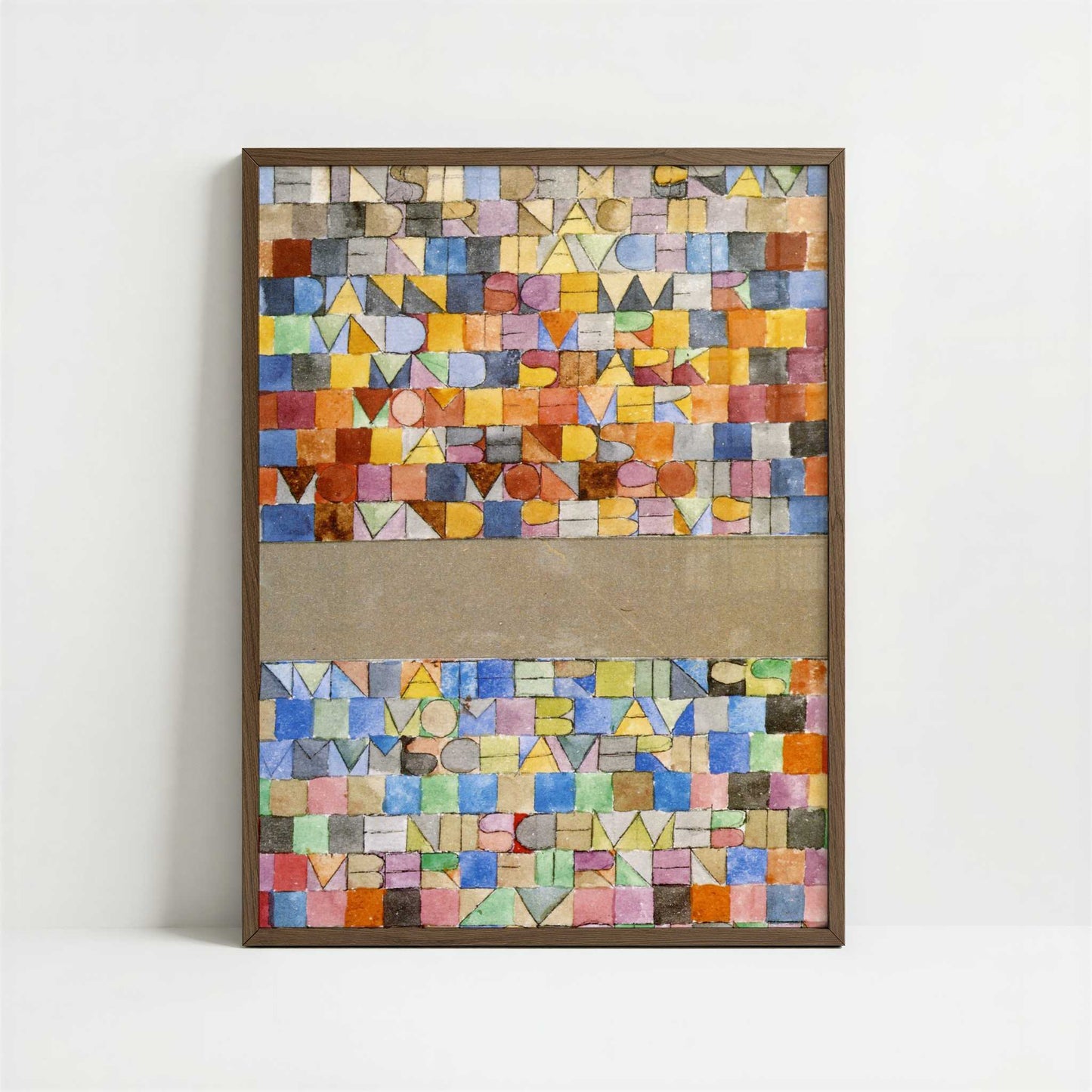 Once Emerged from the Grey of Night (1918) by Paul Klee – Art Print - Art print in dark wood frame