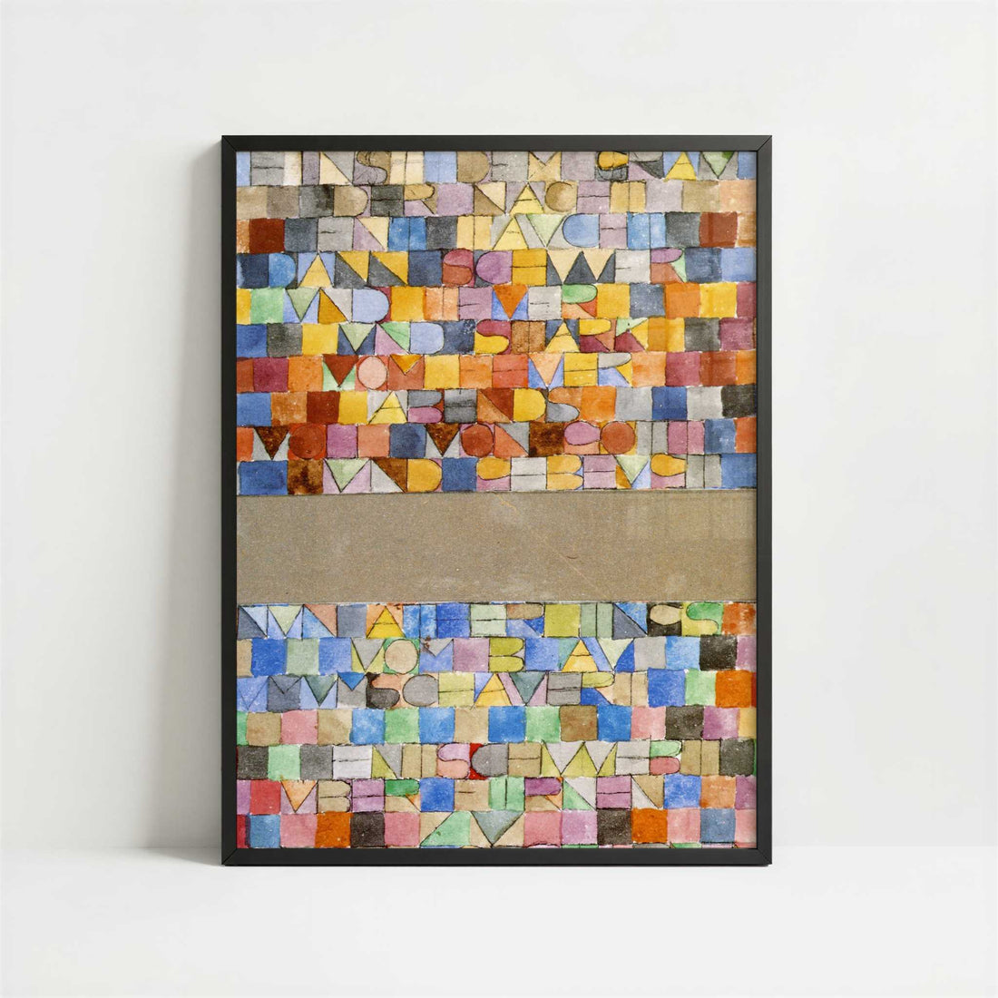 Once Emerged from the Grey of Night (1918) by Paul Klee – Art Print - Art print in black frame