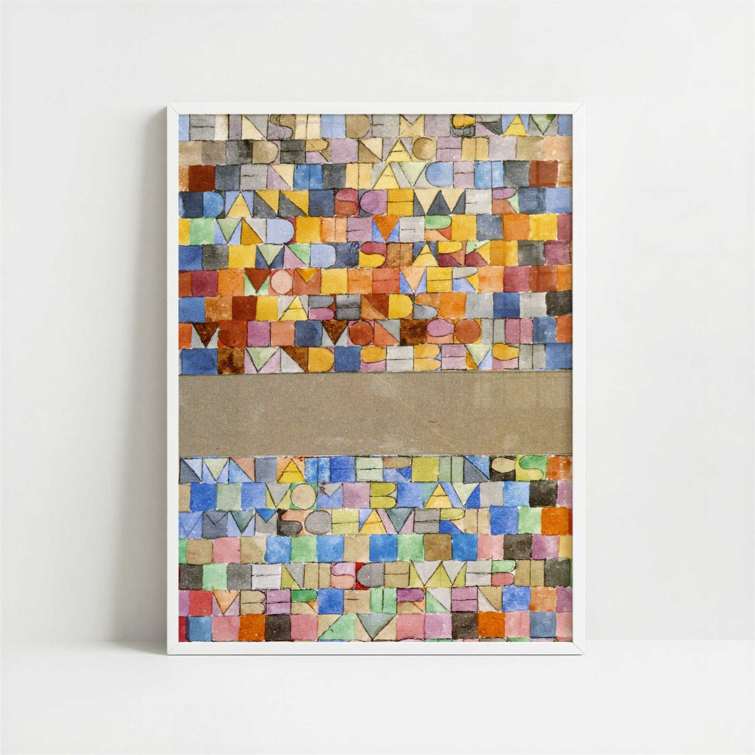 Once Emerged from the Grey of Night (1918) by Paul Klee – Art Print - Art print in white frame