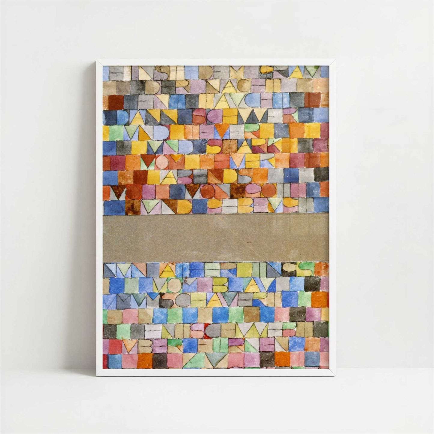 Once Emerged from the Grey of Night (1918) by Paul Klee – Art Print - Art print in white frame