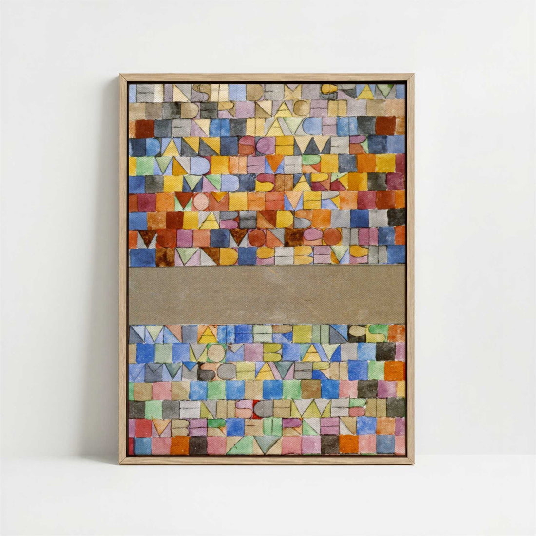 Framed Canvas - Framed canvas in oak color frame