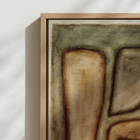 Framed Canvas - Close-up detail and texture of the framed canvas