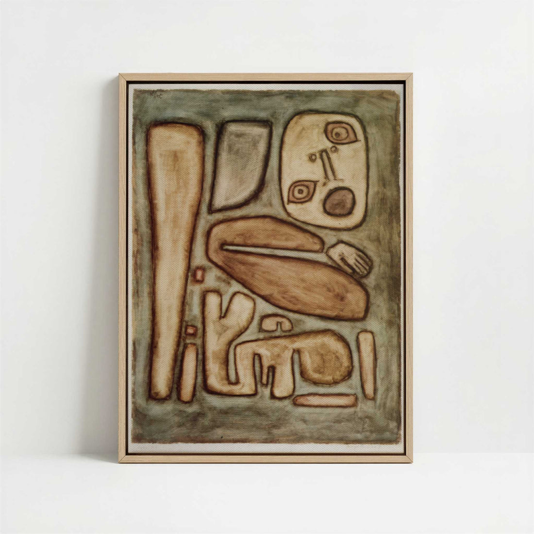 Framed Canvas - Framed canvas in oak color frame