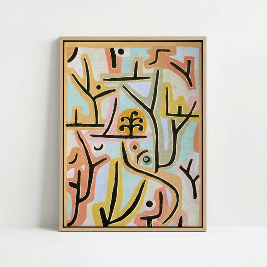 Framed Canvas - Framed canvas in oak color frame