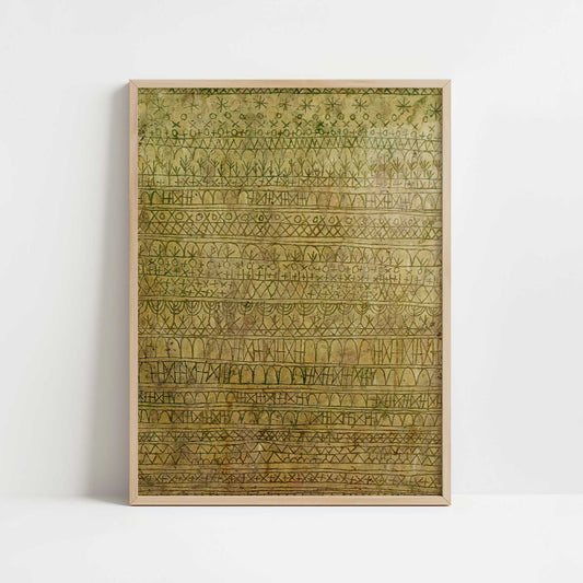 Pastorale (1927) by Paul Klee – Art Print - Art print in oak frame