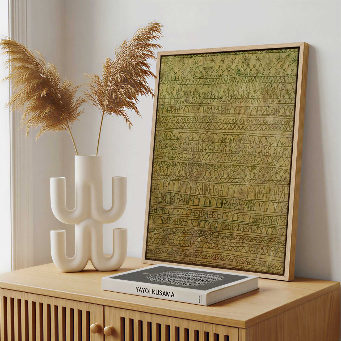 Framed Canvas - Framed canvas in a stylish interior setting
