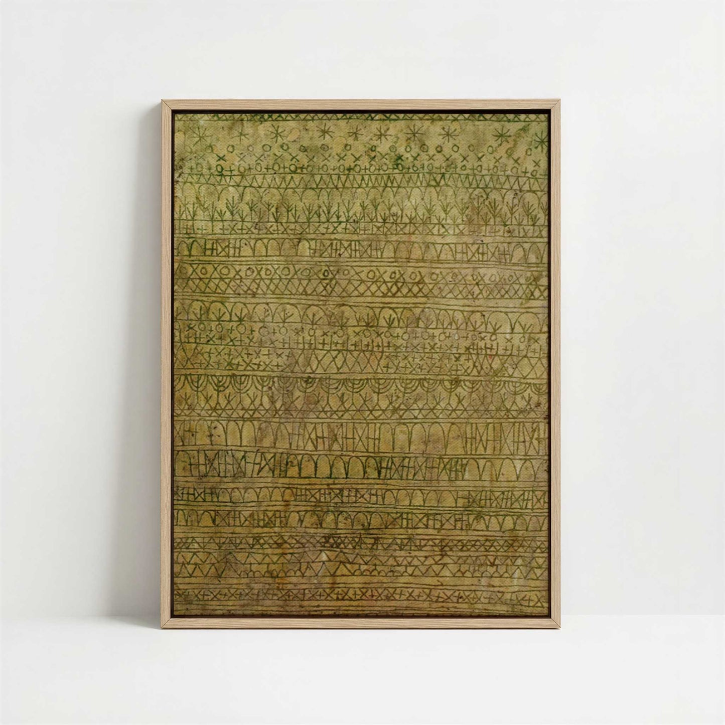 Framed Canvas - Framed canvas in oak color frame