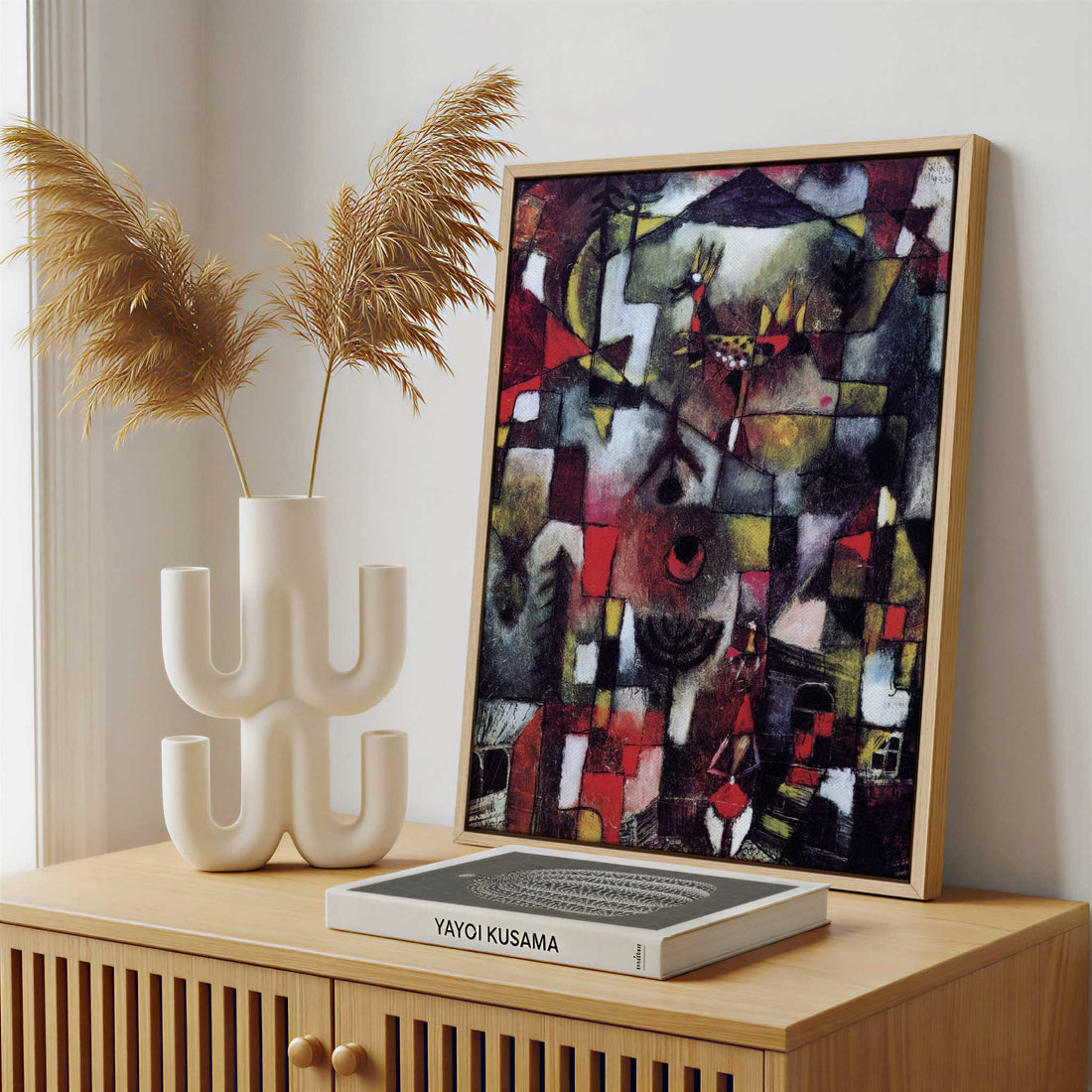 Framed Canvas - Framed canvas in a stylish interior setting
