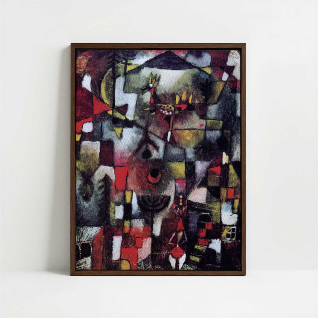 Framed Canvas - Framed canvas in dark wood color frame