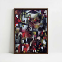 Framed Canvas - Framed canvas in dark wood color frame