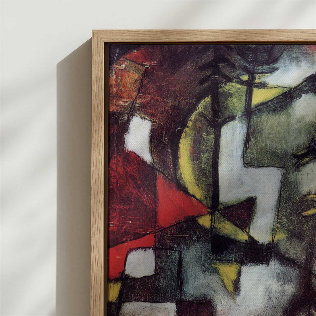 Framed Canvas - Close-up detail and texture of the framed canvas