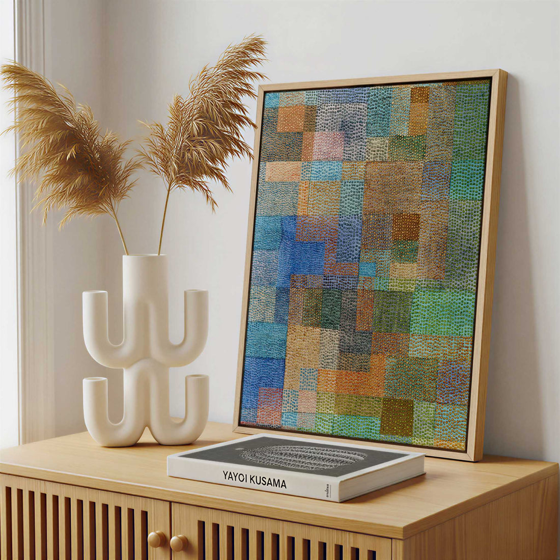 Framed Canvas - Framed canvas in a stylish interior setting