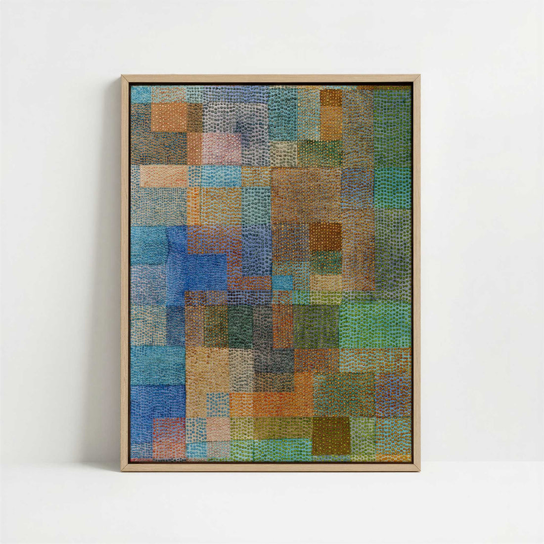 Framed Canvas - Framed canvas in oak color frame