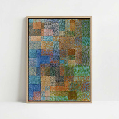 Framed Canvas - Framed canvas in oak color frame
