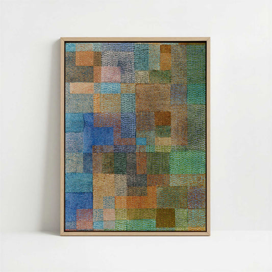 Framed Canvas - Framed canvas in oak color frame