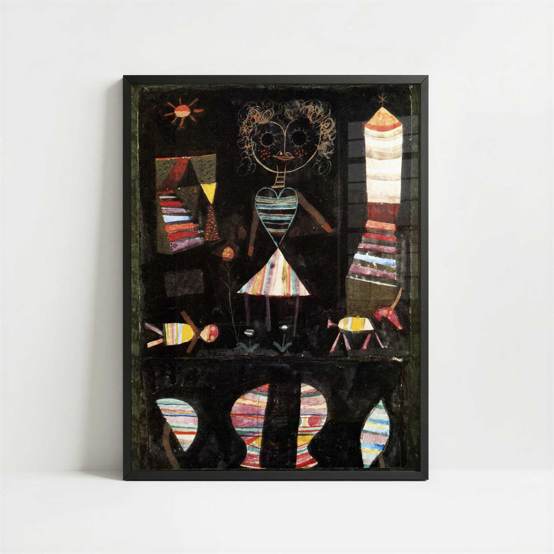 Puppet Theatre (1923) by Paul Klee – Art Print - Art print in black frame