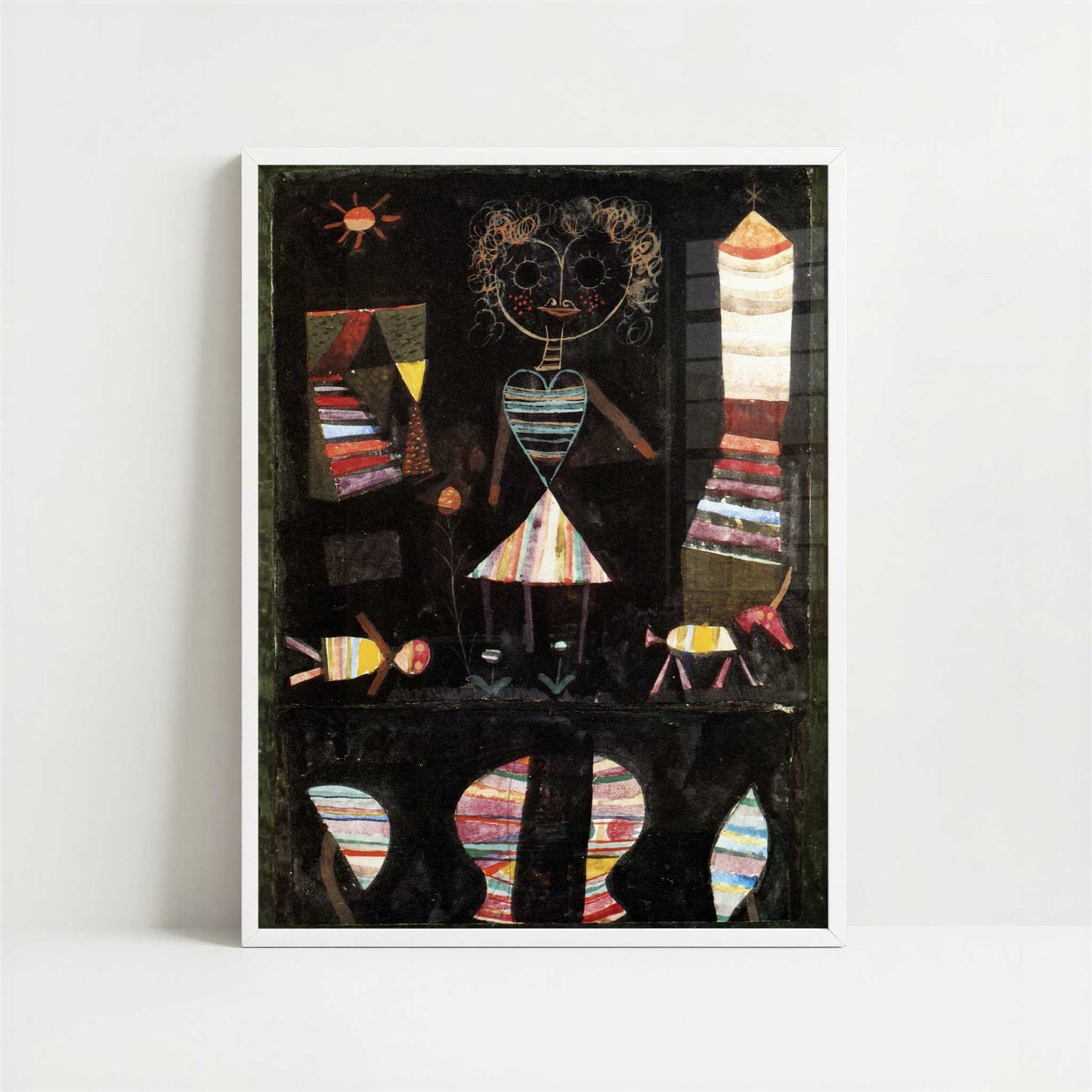 Puppet Theatre (1923) by Paul Klee – Art Print - Art print in white frame