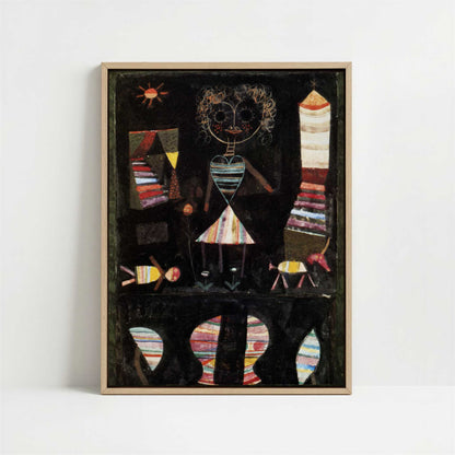 Framed Canvas - Framed canvas in oak color frame