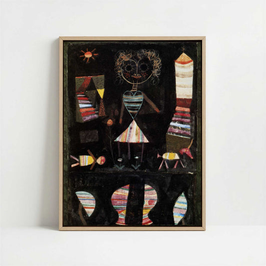 Framed Canvas - Framed canvas in oak color frame