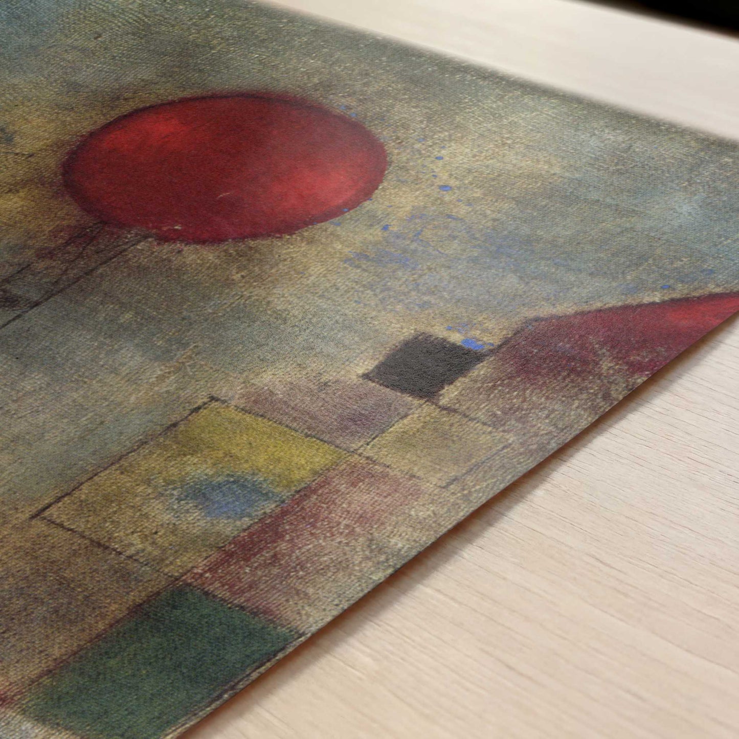 Red Balloon (1922) by Paul Klee – Art Print - Close-up detail of the art print