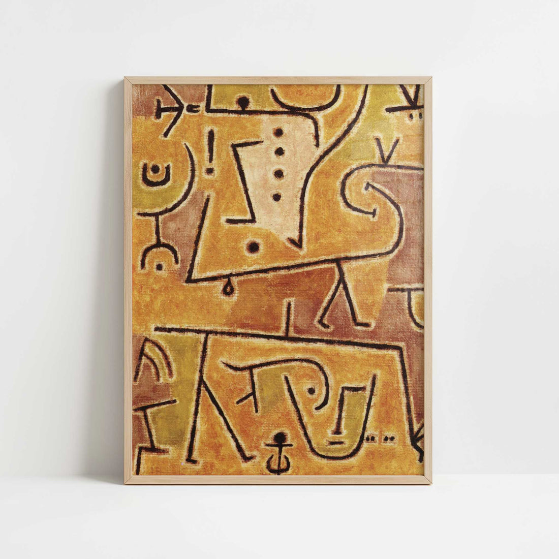 Red Waistcoat (1938) by Paul Klee – Art Print - Art print in oak frame