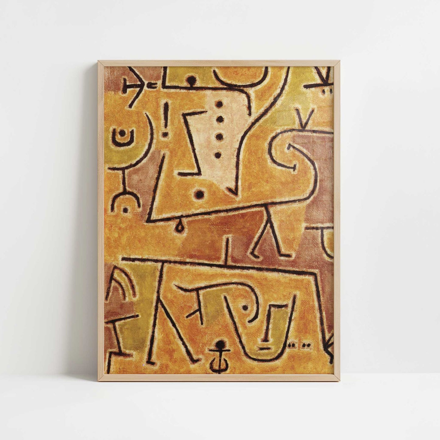 Red Waistcoat (1938) by Paul Klee – Art Print - Art print in oak frame