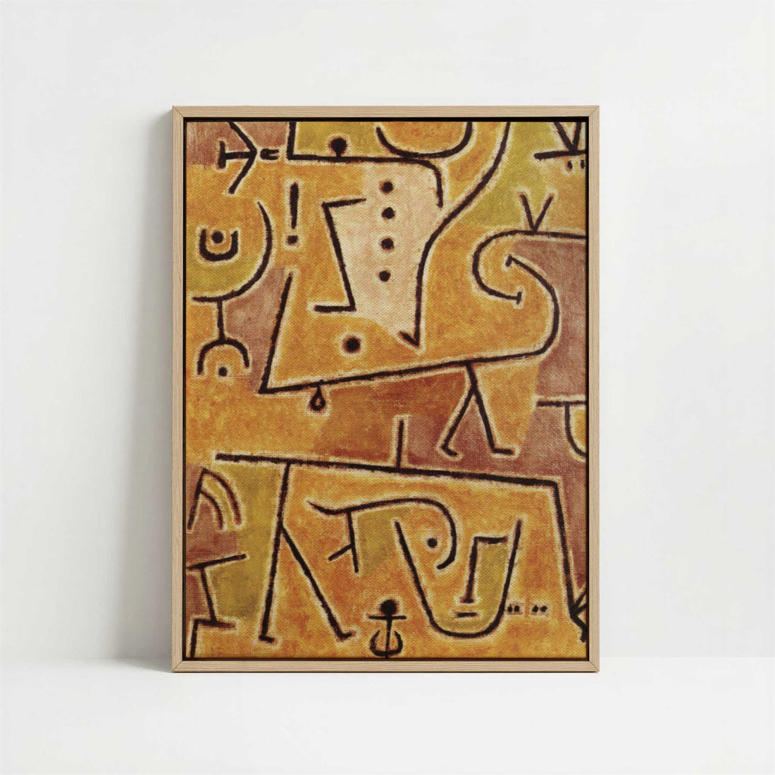 Framed Canvas - Framed canvas in oak color frame