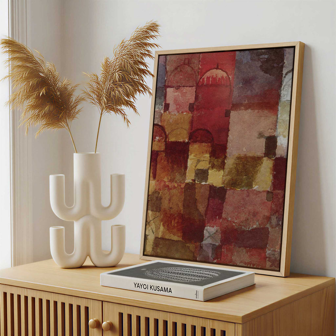Framed Canvas - Framed canvas in a stylish interior setting