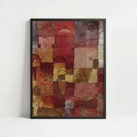Red & White Domes (1914) by Paul Klee – Art Print - Art print in black frame