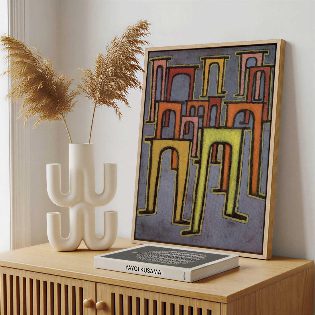 Framed Canvas - Framed canvas in a stylish interior setting