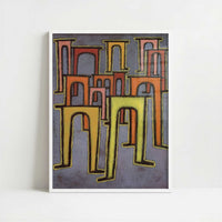 Revolt of the Viaduct (1937) by Paul Klee – Art Print - Art print in white frame