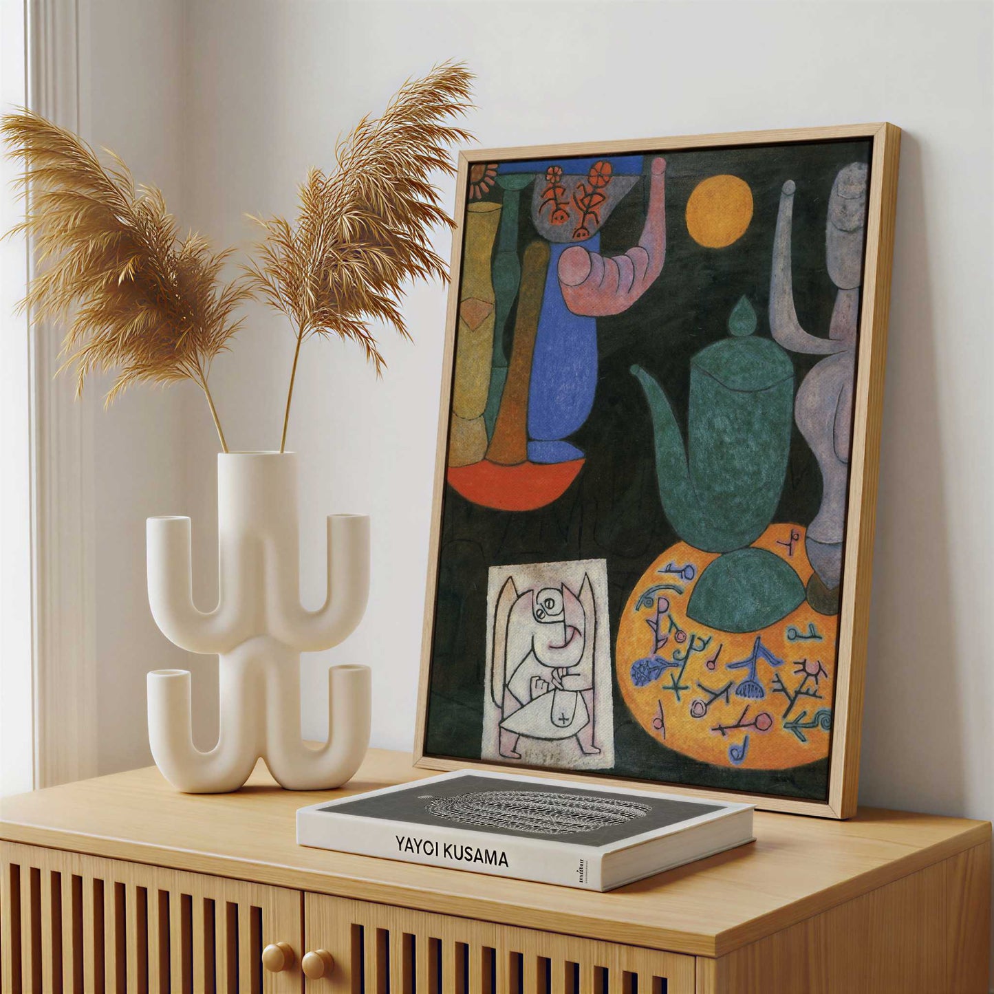 Framed Canvas - Framed canvas in a stylish interior setting