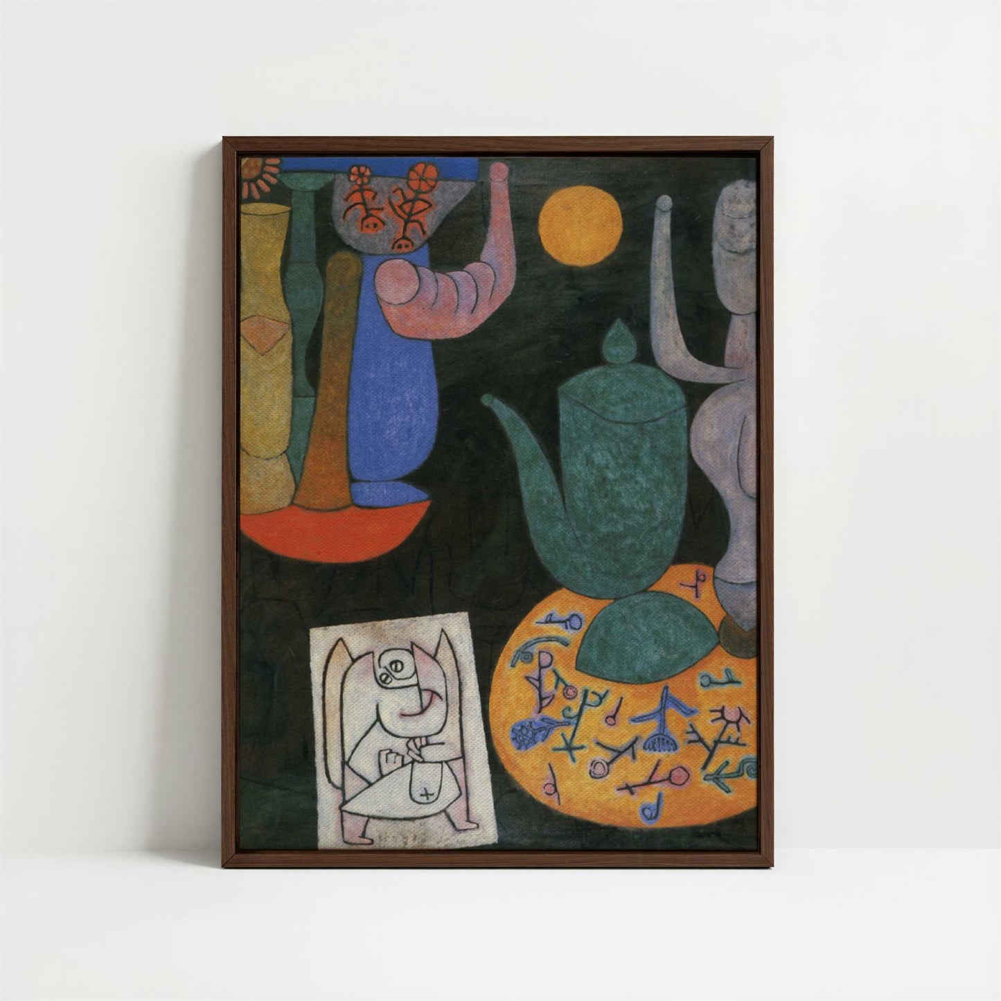 Framed Canvas - Framed canvas in dark wood color frame