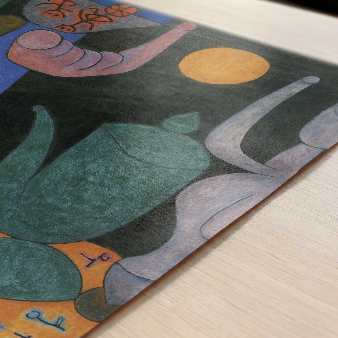 Still Life (1940) by Paul Klee – Art Print - Close-up detail of the art print