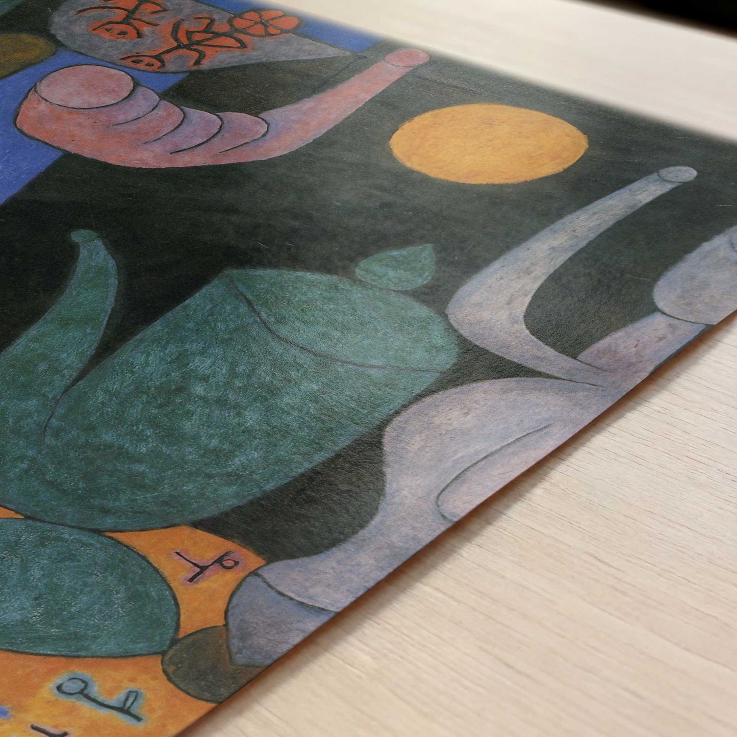 Still Life (1940) by Paul Klee – Art Print - Close-up detail of the art print