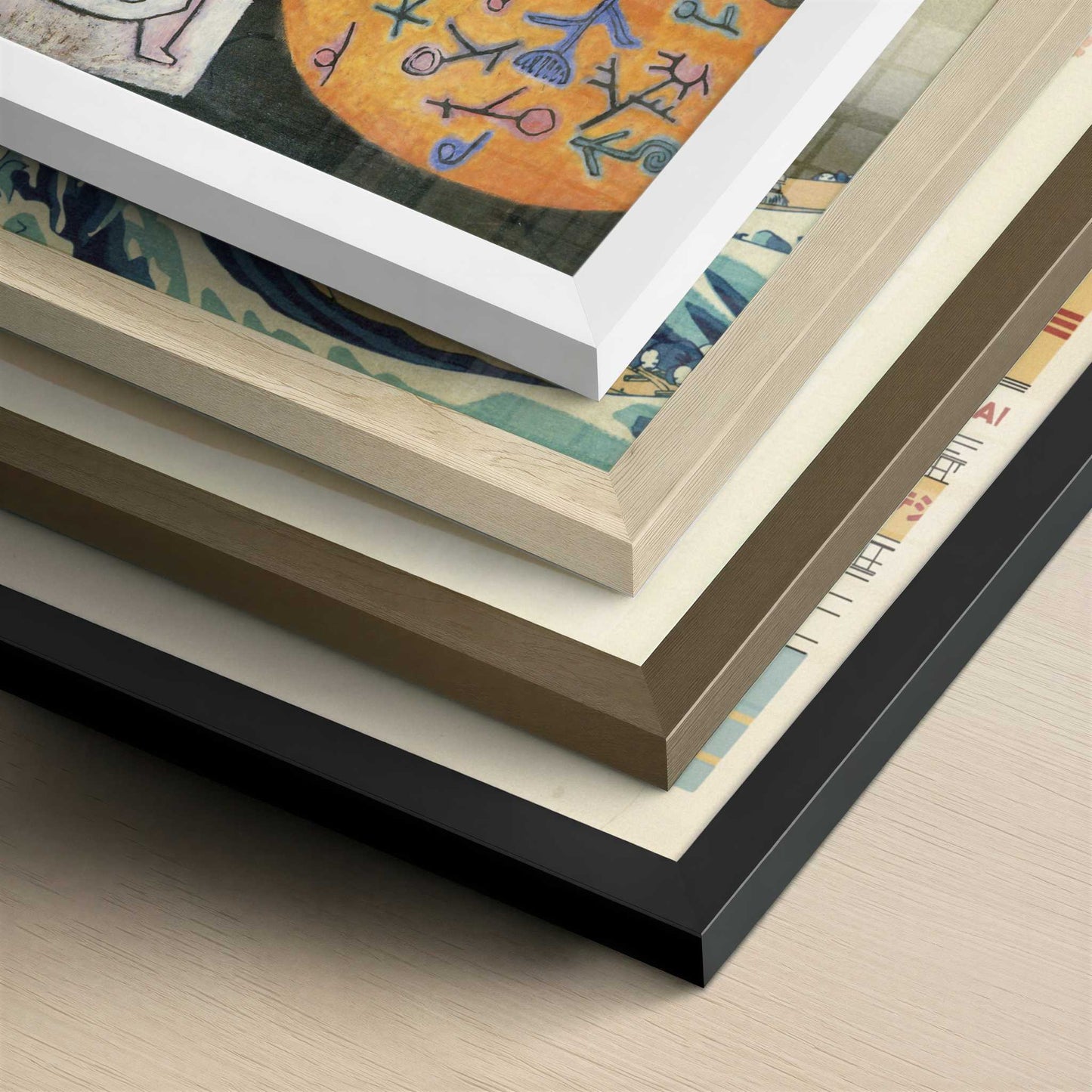 Still Life (1940) by Paul Klee – Art Print - Close-up detail of the different frames