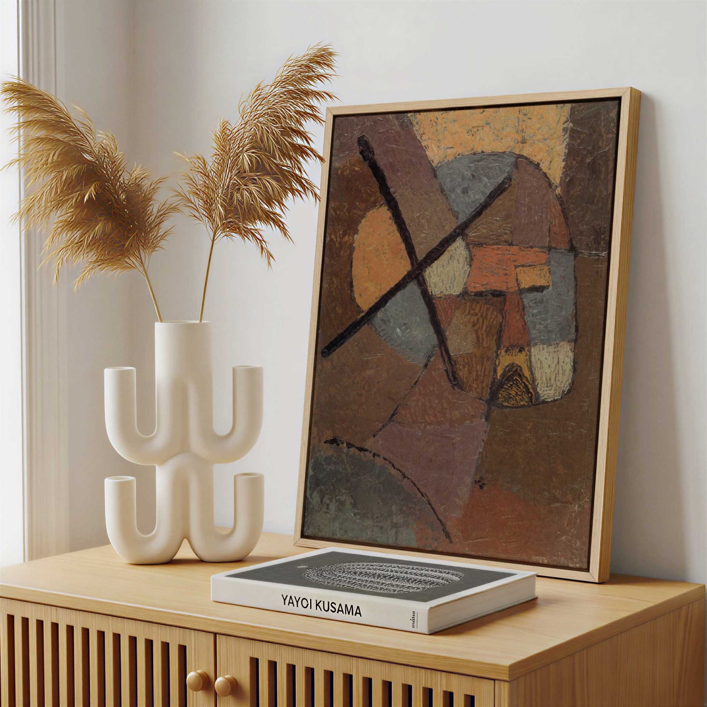 Framed Canvas - Framed canvas in a stylish interior setting
