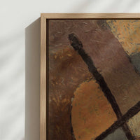 Framed Canvas - Close-up detail and texture of the framed canvas