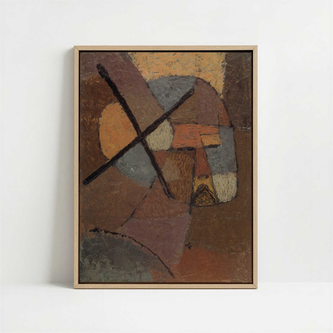 Framed Canvas - Framed canvas in oak color frame