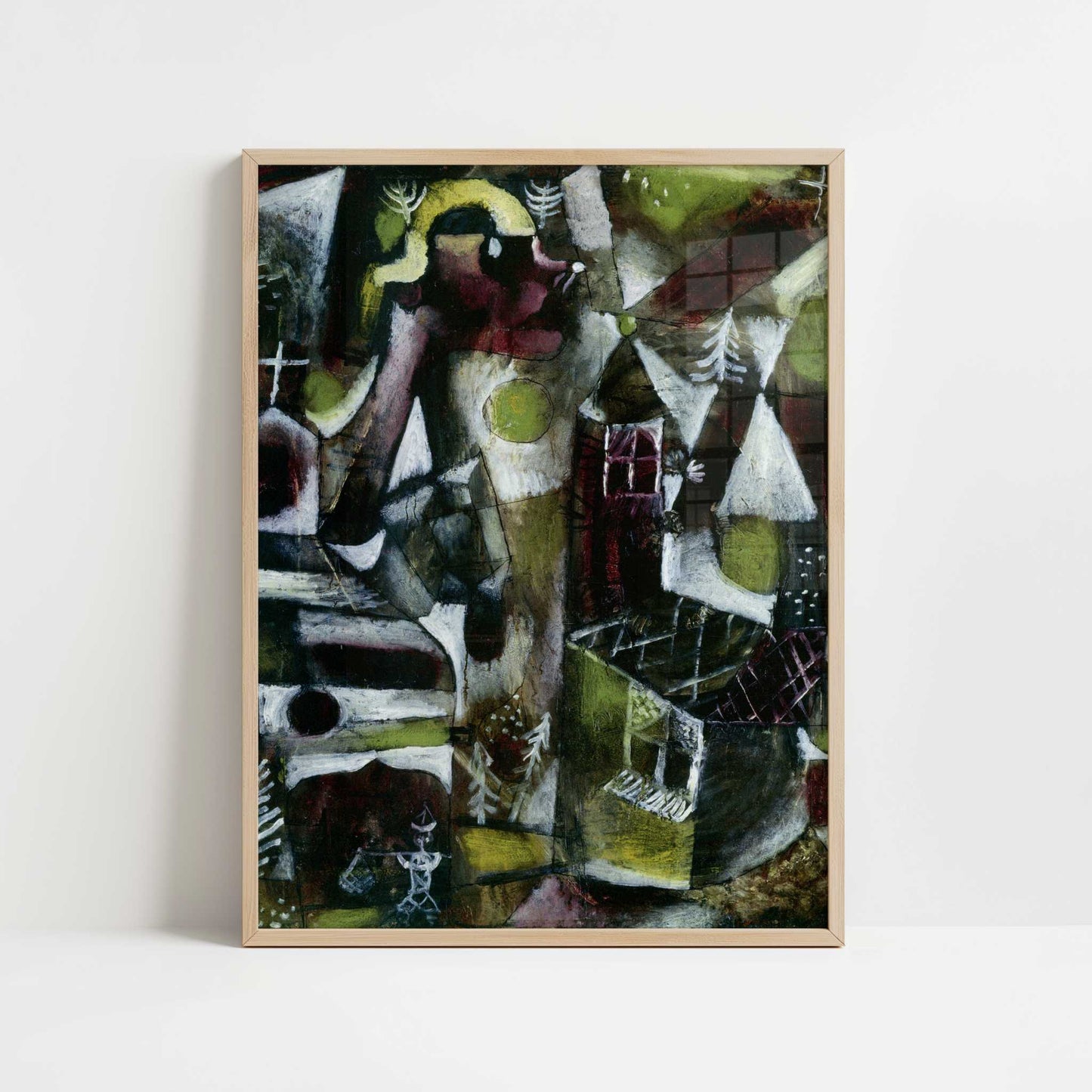 Swamp Legend (1919) by Paul Klee – Art Print - Art print in oak frame