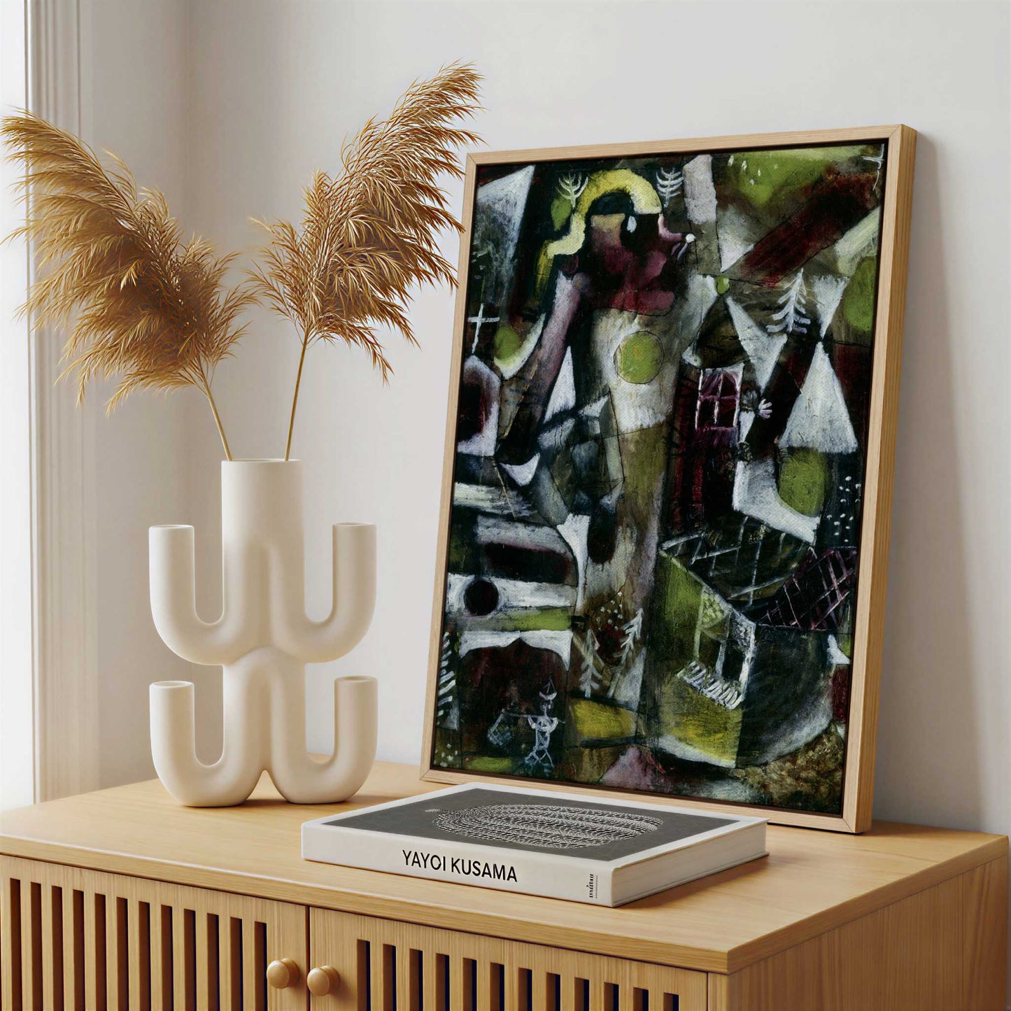 Framed Canvas - Framed canvas in a stylish interior setting