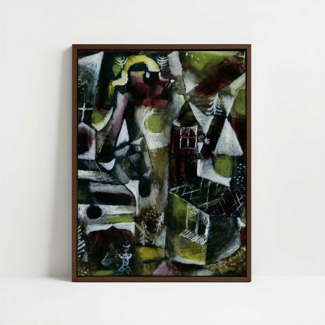 Framed Canvas - Framed canvas in dark wood color frame
