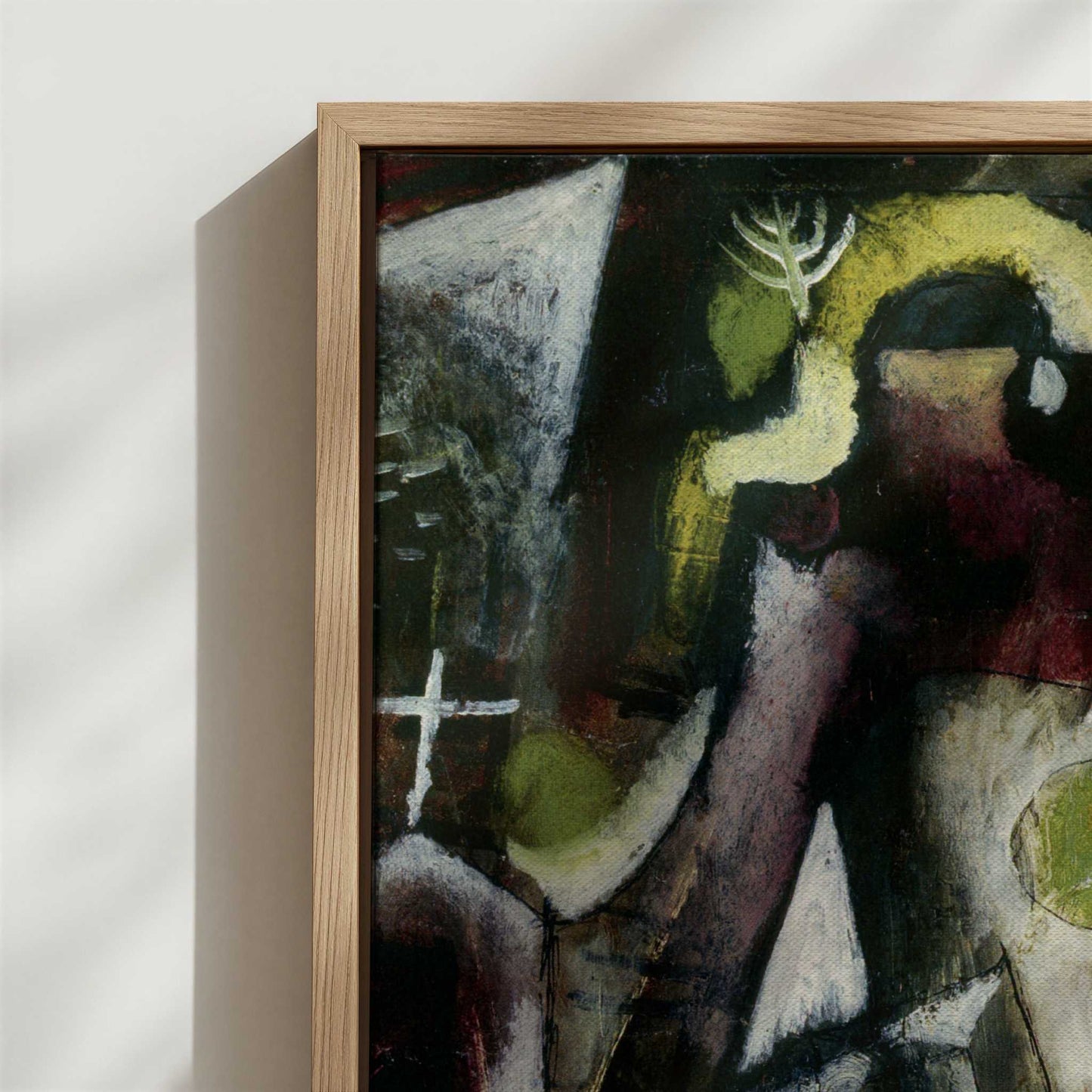 Framed Canvas - Close-up detail and texture of the framed canvas