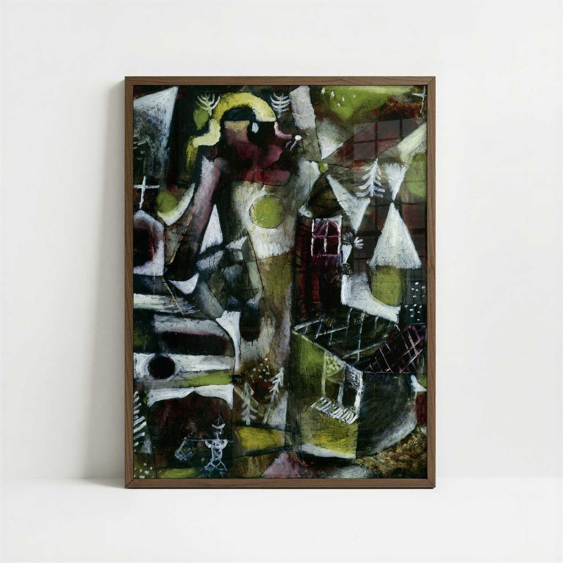 Swamp Legend (1919) by Paul Klee – Art Print - Art print in dark wood frame