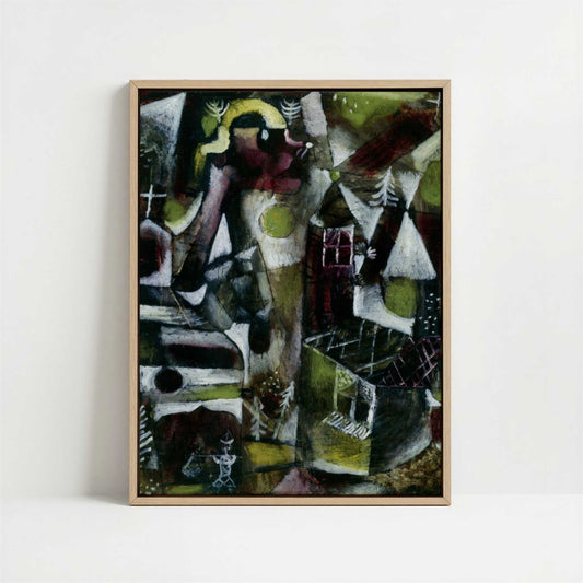 Framed Canvas - Framed canvas in oak color frame