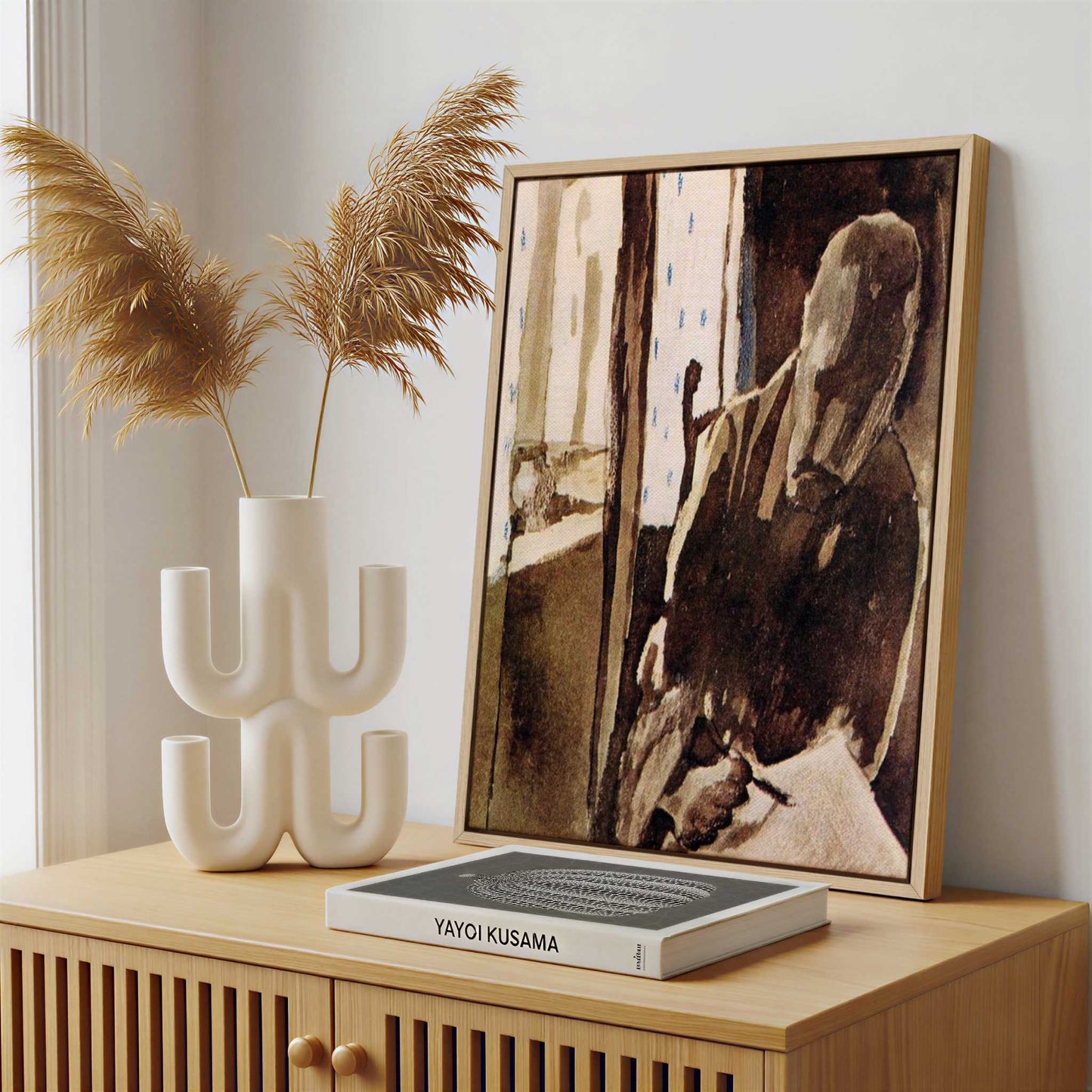 Framed Canvas - Framed canvas in a stylish interior setting
